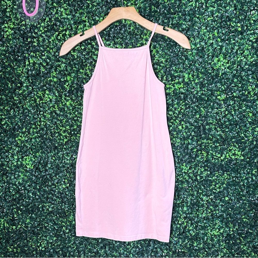 American Apparel Pink Mini High Neck Dress Sz M